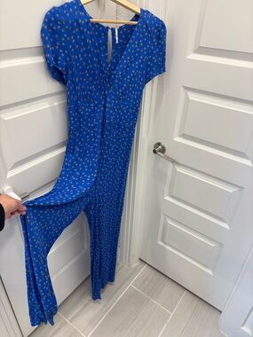 Blue Printed Women's Jumpsuit